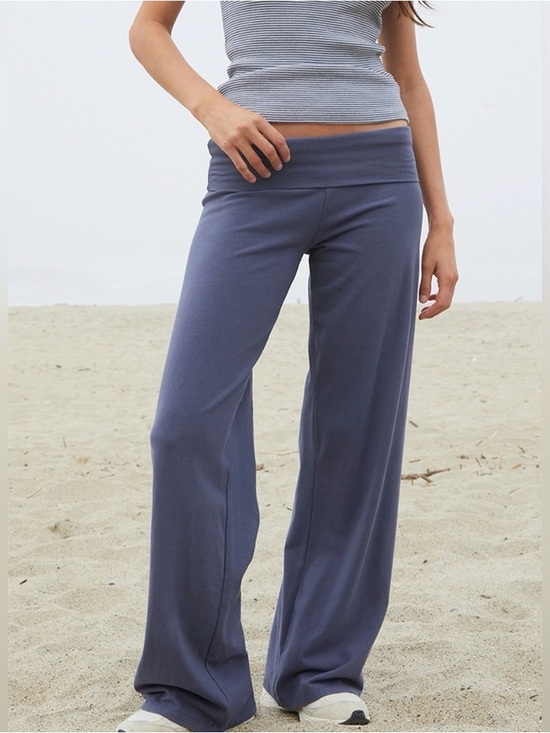 Brandy Melville Pants - Brandy Melville Wide-Leg Navy Pants